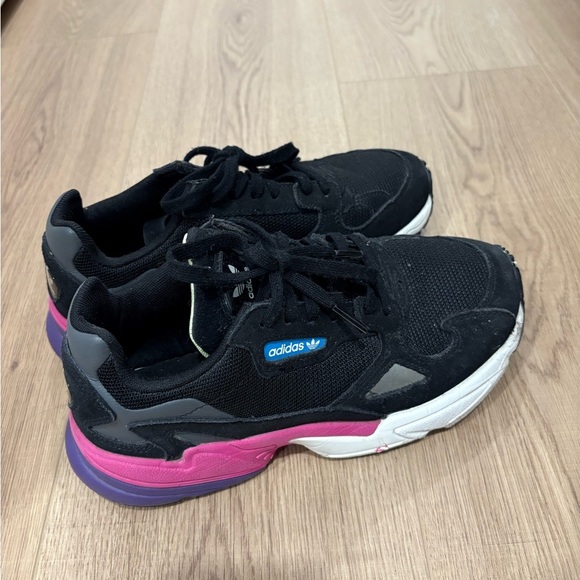 Adidas women Falcon Black purple and pink - Picture 1 of 3